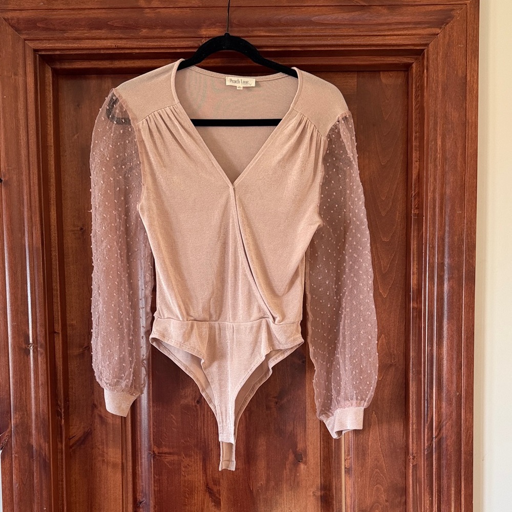 Peach Love California Cream Bodysuit